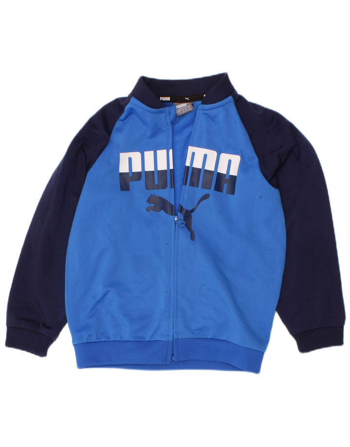 Jaqueta Puma Boys Graphic Tracksuit Top 2-3 Anos Azul Colorblock Poliéster
