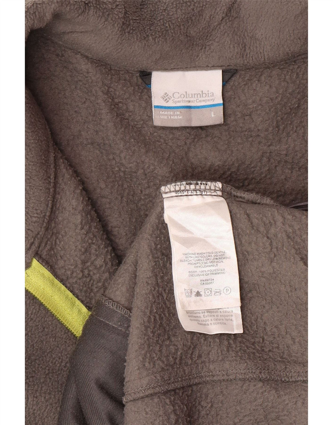 Jaqueta de lã masculina COLUMBIA UK 40 poliéster cinza grande