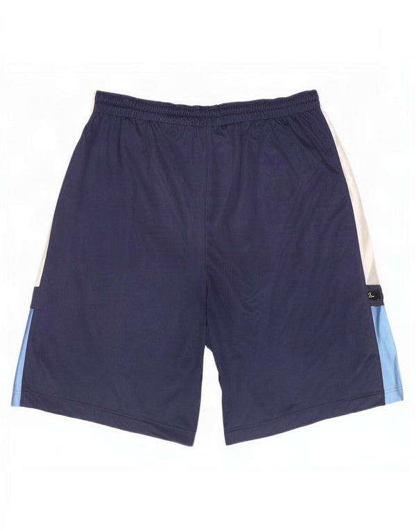 Shorts esportivos masculinos Jordan 2XL poliéster colorblock azul marinho