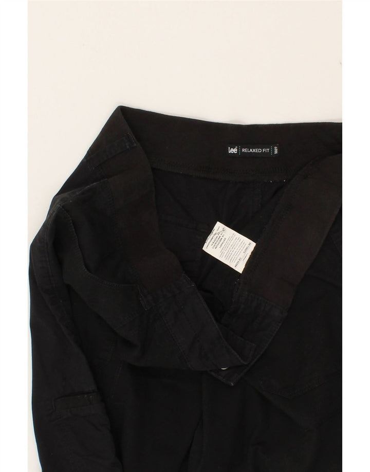 LEE Womens Relaxed Fit Capri Cargo Trousers US 16 2XL W38 L21 Black Cotton Vintage Lee and Second-Hand Lee from Messina Hembry 