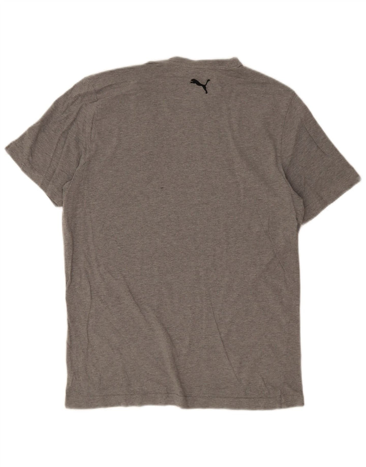 Camiseta masculina Puma Graphic Top cinza médio manchado
