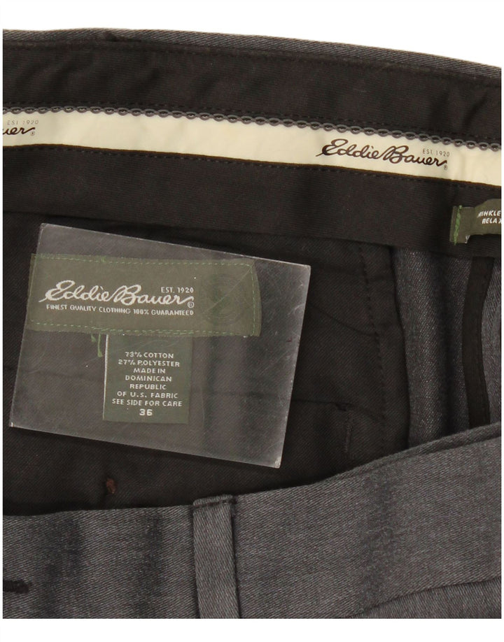 Calça Chino Masculina Eddie Bauer W36 L31 Cinza Clássico