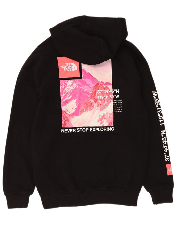 Jumper com capuz gráfico feminino The North Face Reino Unido 10 pequeno algodão preto