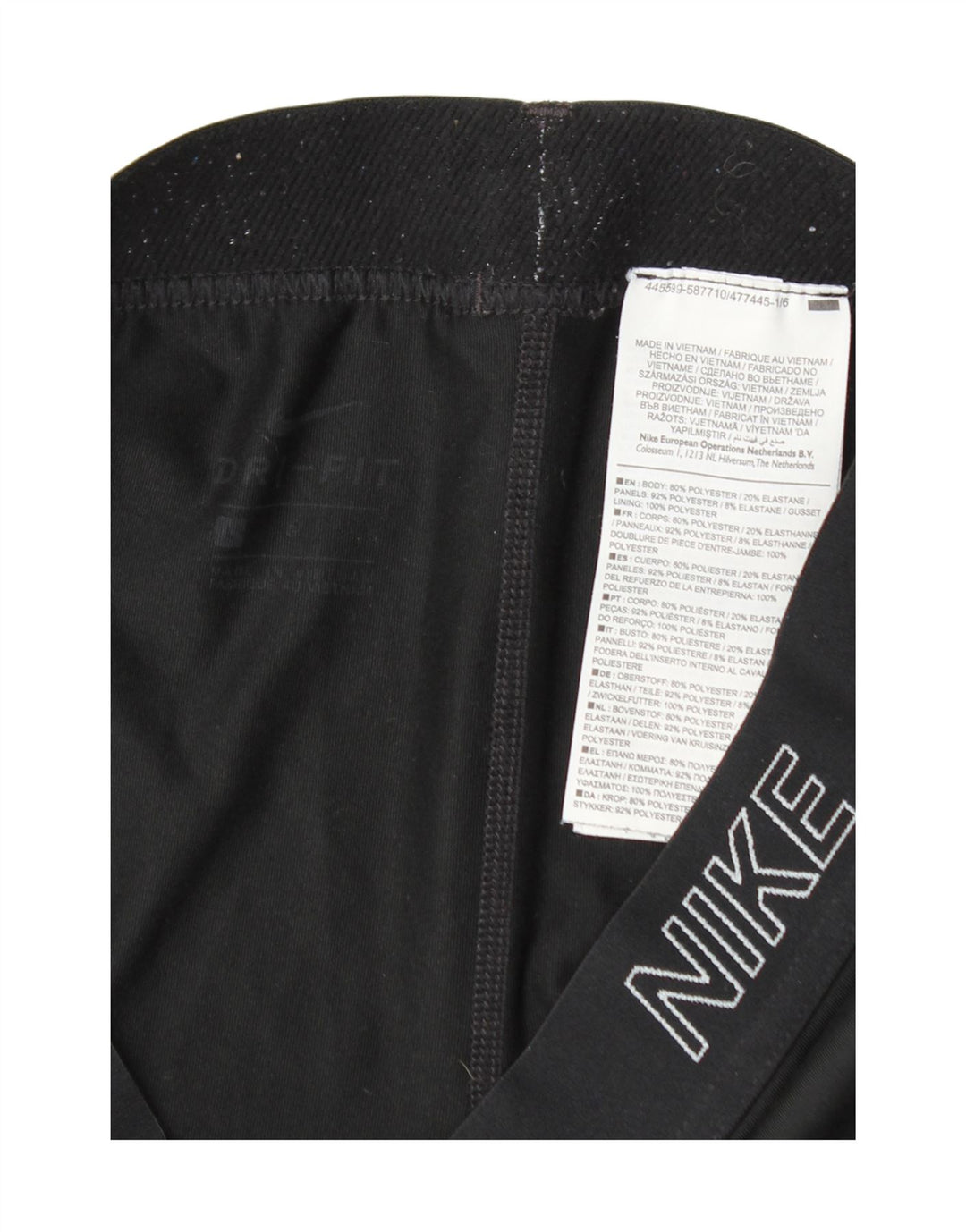 Leggings Nike Dri Fit Graphic Capri UK 14 Grande Poliéster Preto