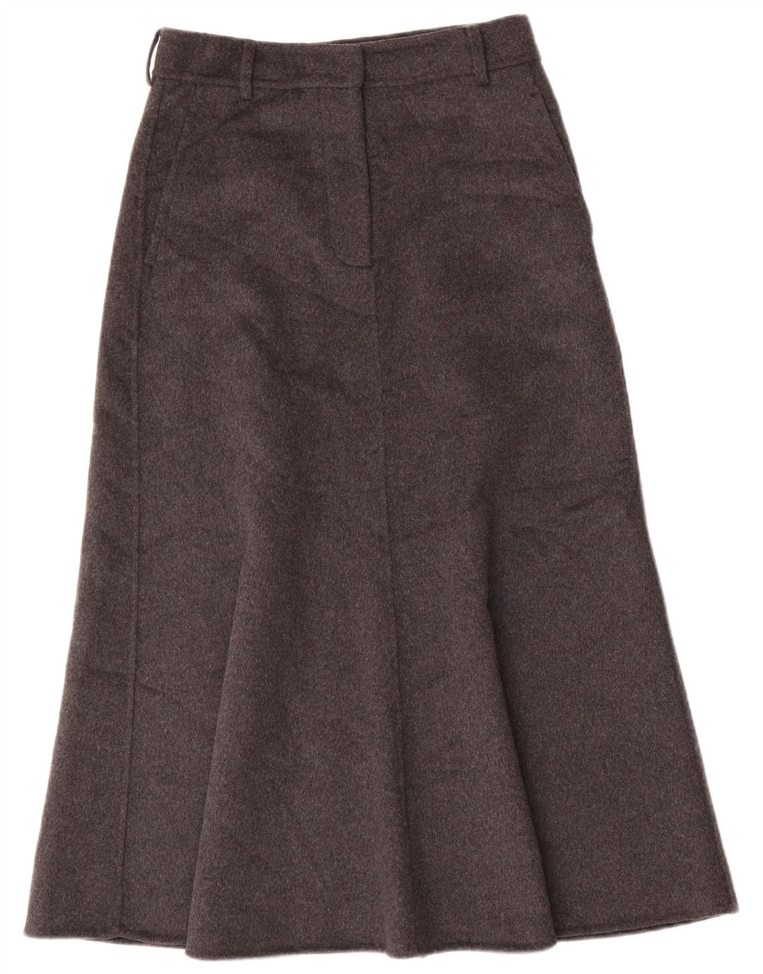 Zara Saia feminina Maxi A-Line pequena W28 lã cinza