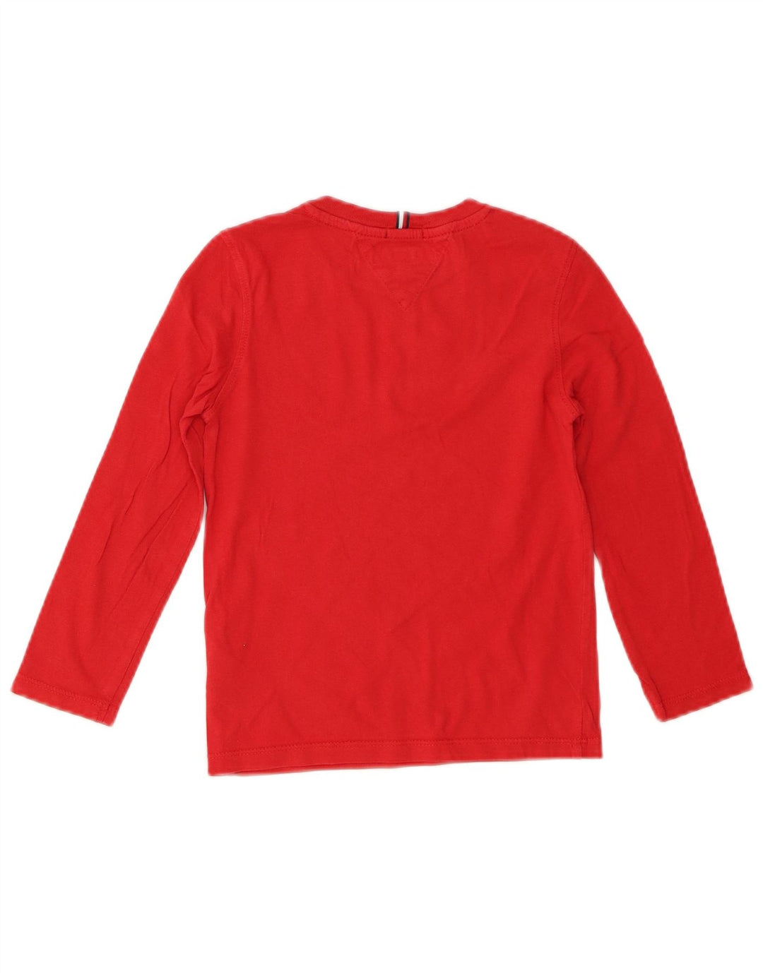 Tommy Hilfiger Boys Graphic Top manga comprida 5-6 anos algodão vermelho