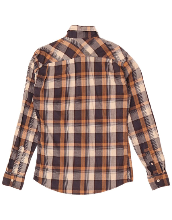 Camisa masculina de flanela Wrangler pequena de algodão xadrez multicolorido