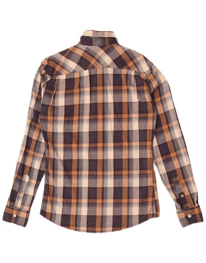 Camisa masculina de flanela Wrangler pequena de algodão xadrez multicolorido
