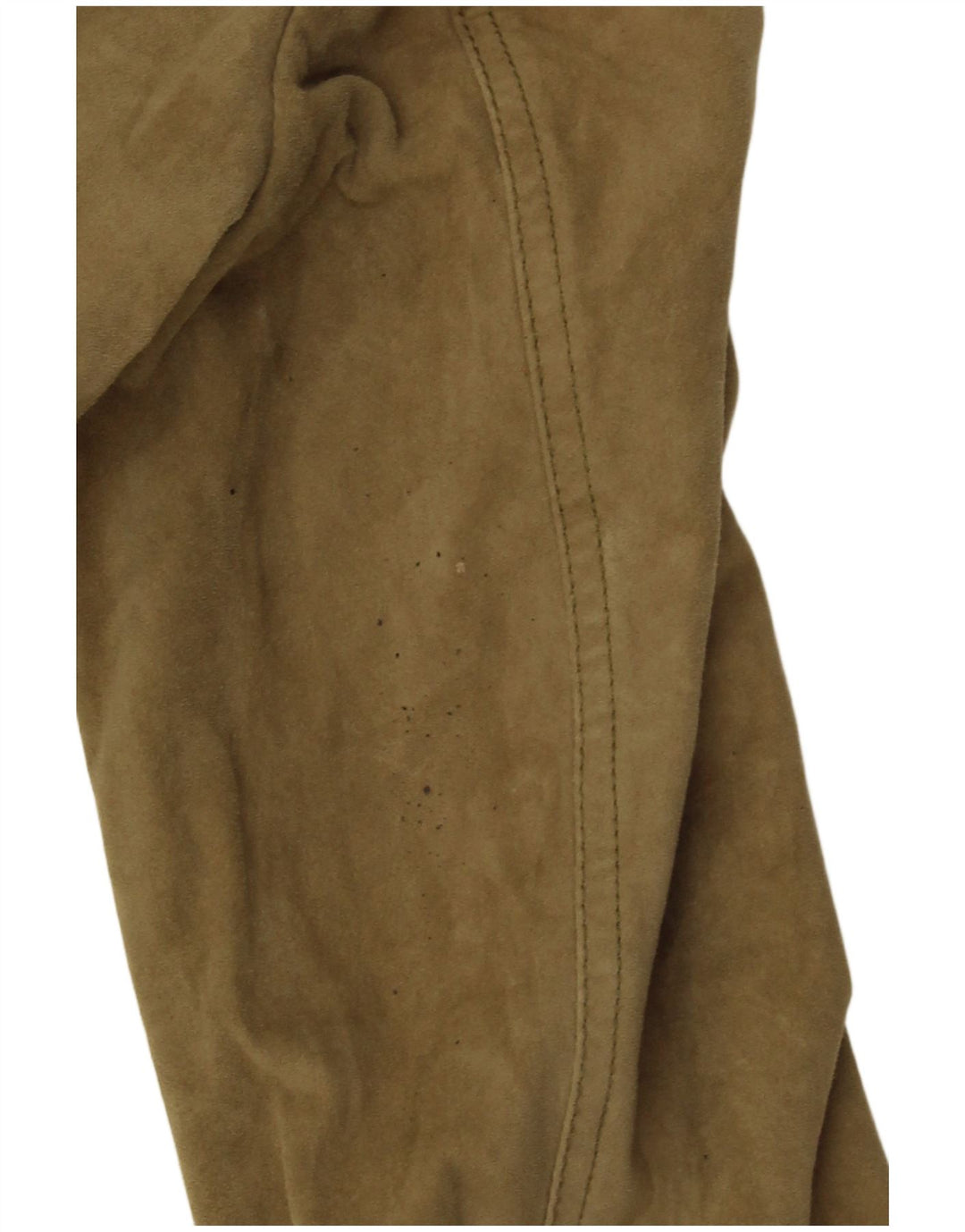 Jaqueta feminina de camurça cropped Aeronautica Militare IT 42 couro cáqui médio