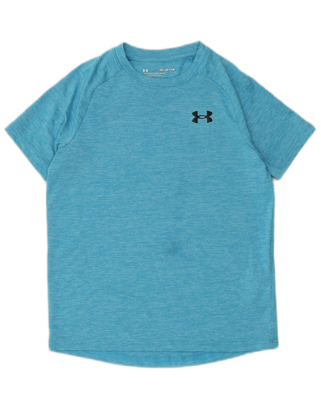 Camiseta Under Armour Boys Top 9-10 anos Poliéster manchado azul médio