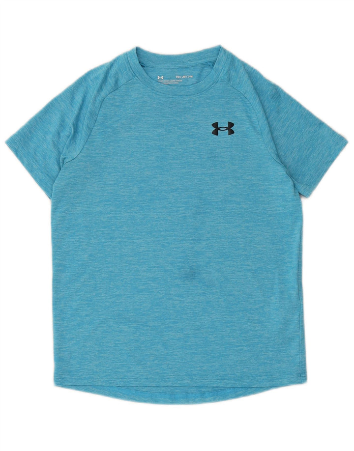 Camiseta Under Armour Boys Top 9-10 anos Poliéster manchado azul médio