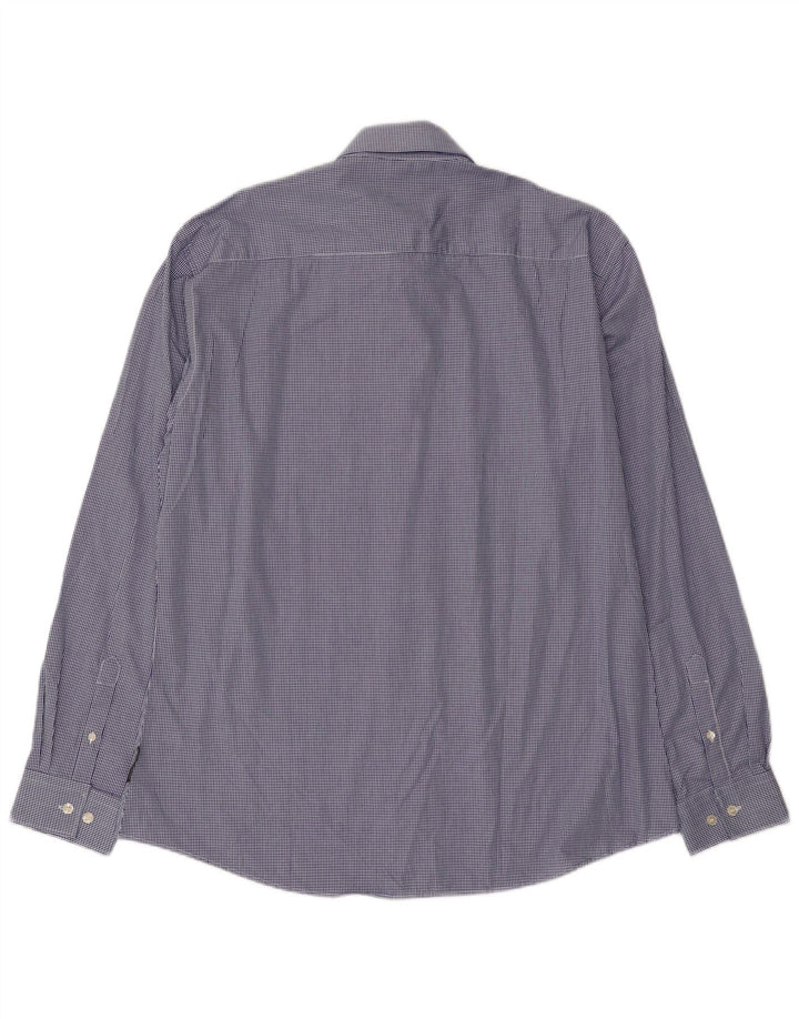 Camisa masculina French Connection XL azul algodão guingão
