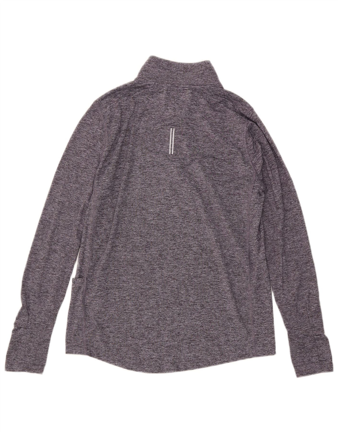 Nike Womens Dri Fit Pullover Treino Top UK 10 Pequeno Cinza Flecked
