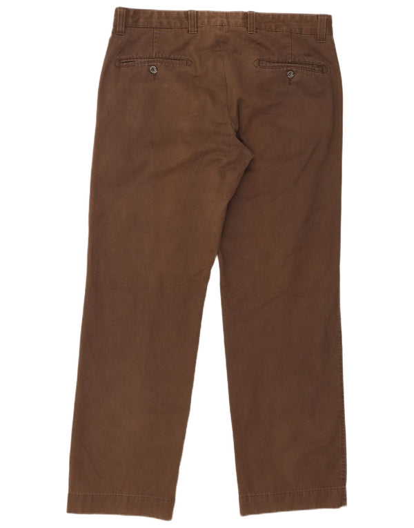 Dockers Mens Slim Fit Chino Calças W36 L32 Algodão Marrom