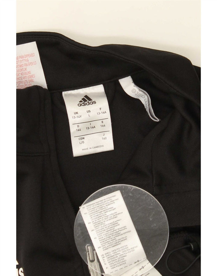 Casaco de treino Adidas Boys Climalite 13-14 anos preto poliéster