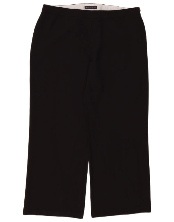 Calça feminina Marks & Spencer de terno reto UK 18 XL W40 L30 preta