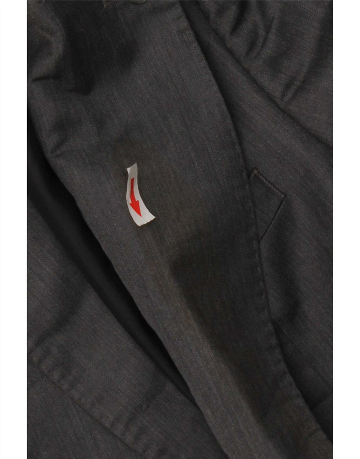 Jaqueta blazer masculina Zara com 2 botões EU 48 poliéster cinza médio