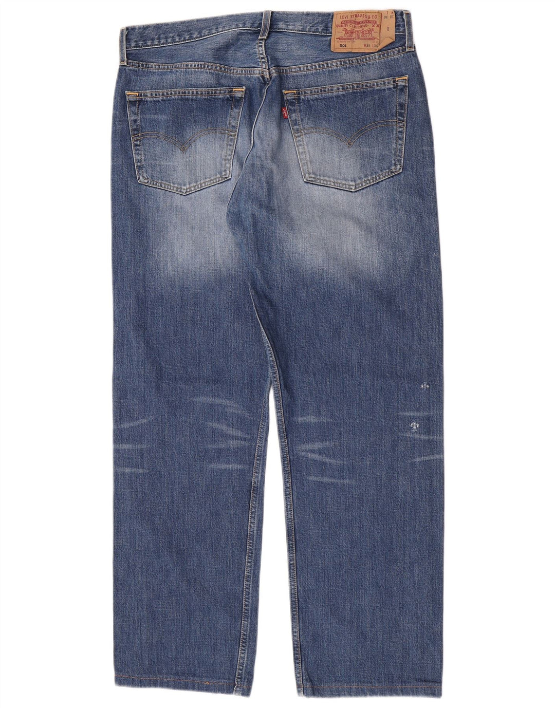 Levi's Masculino 501 Straight Jeans W38 L30 Azul Algodão