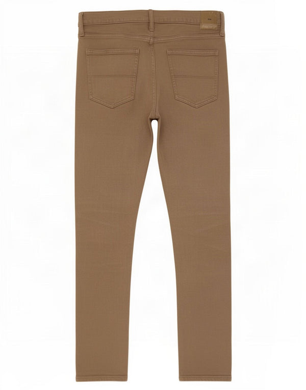 Calça masculina Marks & Spencer Slim Fit casual W34 L33 algodão bege