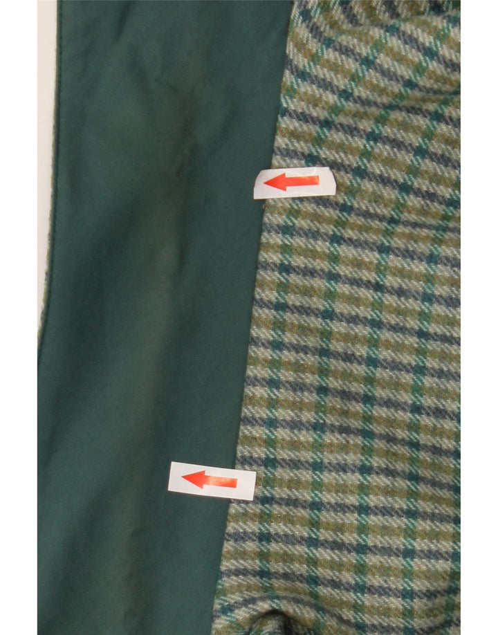 Sobretudo feminino vintage IT 55 2XL poliéster verde