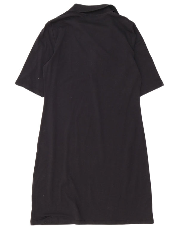 Vestido polo feminino Dkny UK 10 pequeno algodão preto