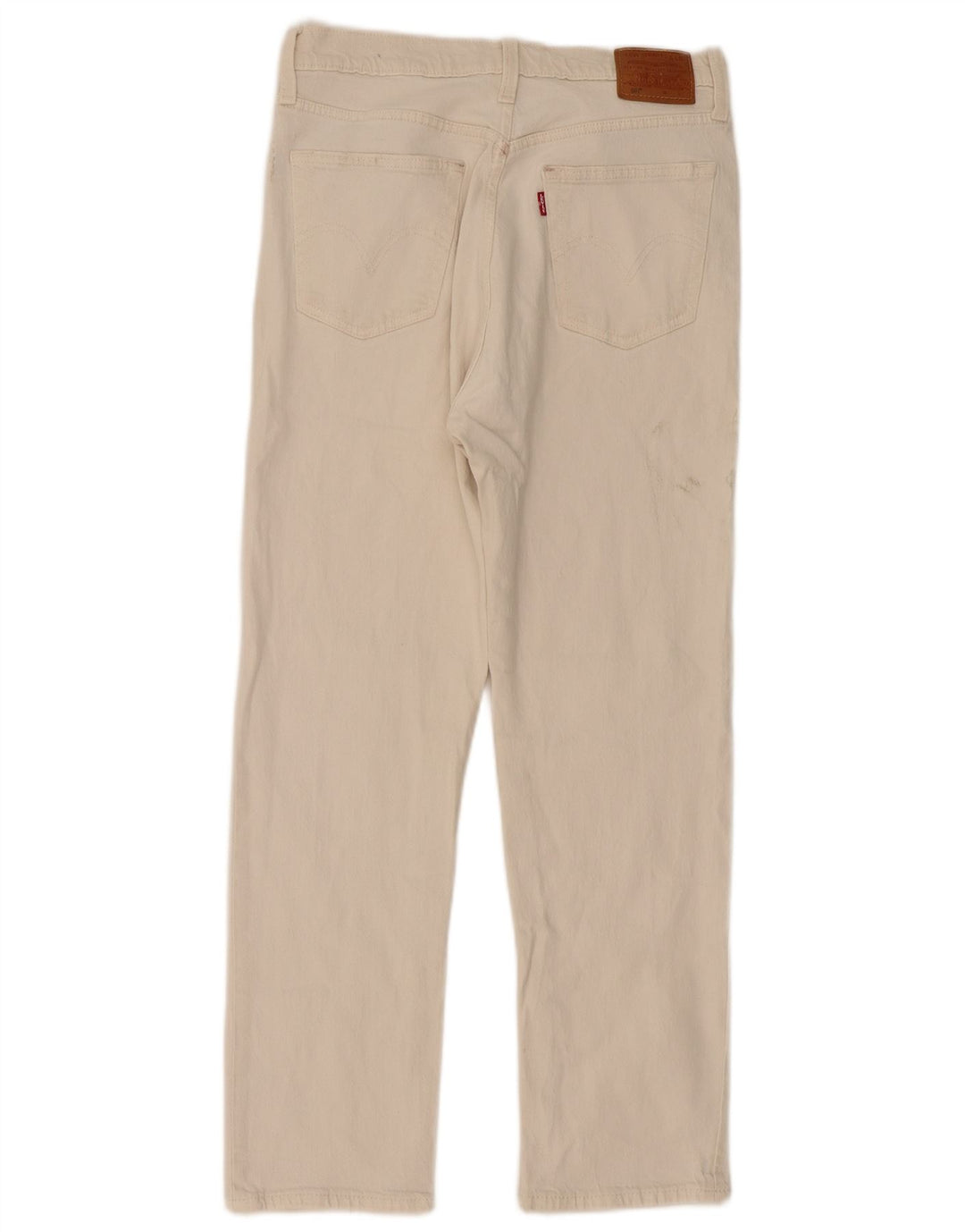 Calça Jeans Levis Feminina 501 Straight W29 L28 Off White Algodão