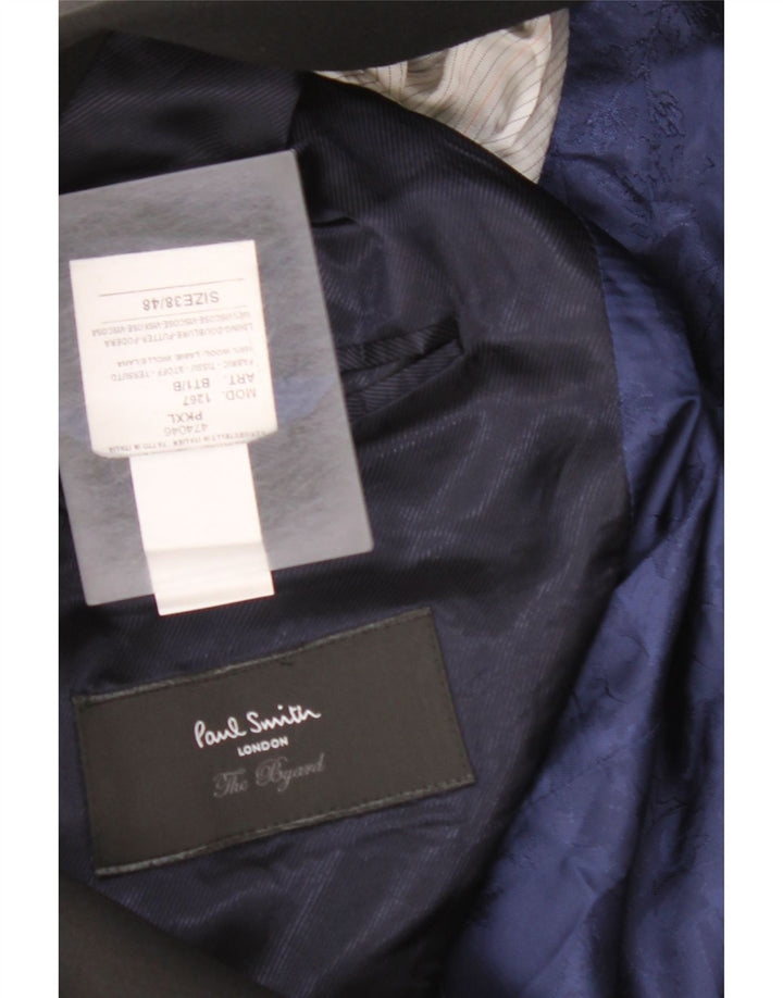 Jaqueta blazer masculina de 2 botões PAUL SMITH Reino Unido 38 lã preta média