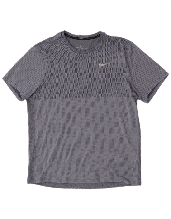 Camiseta masculina de manga curta Nike grande poliéster manchado azul