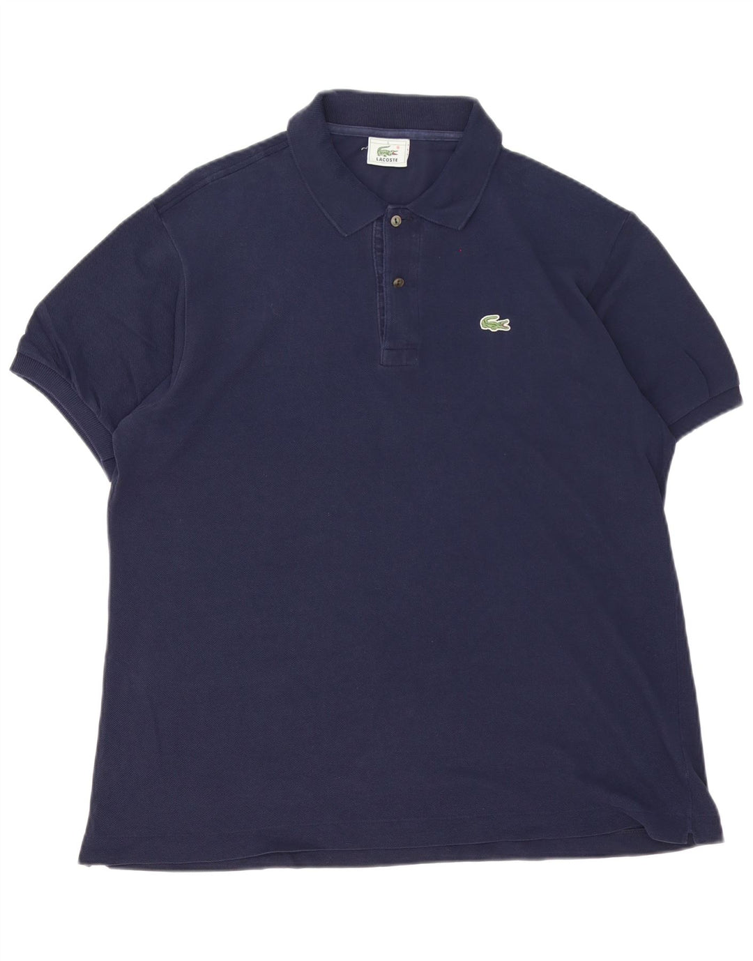 Camisa polo masculina Lacoste tamanho 5 grande algodão azul marinho