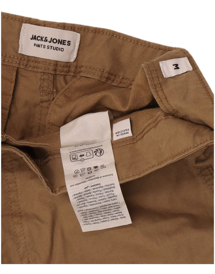 Shorts cargo masculino Jack & Jones médio W32 algodão bege