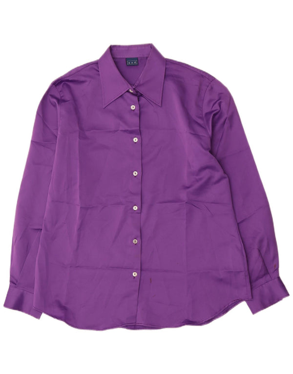 E Camisa Feminina Blusa IT 48 XL Roxo Poliéster