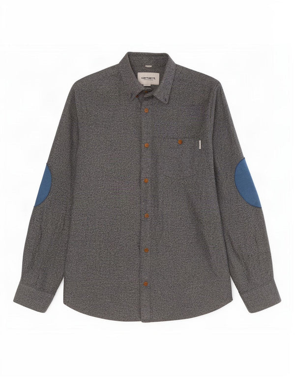Carhartt Mens Workwear Regular Fit Camisa Médio Azul Marinho Salpicado de Algodão