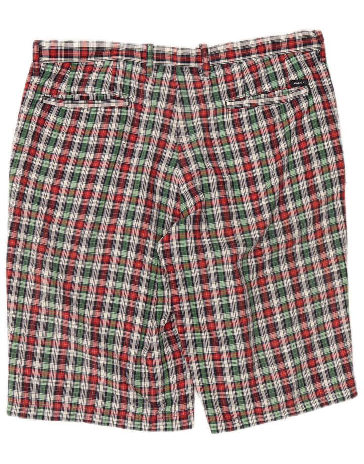 GANT Mens Chino Shorts W35 Grande Algodão Xadrez Multicolorido
