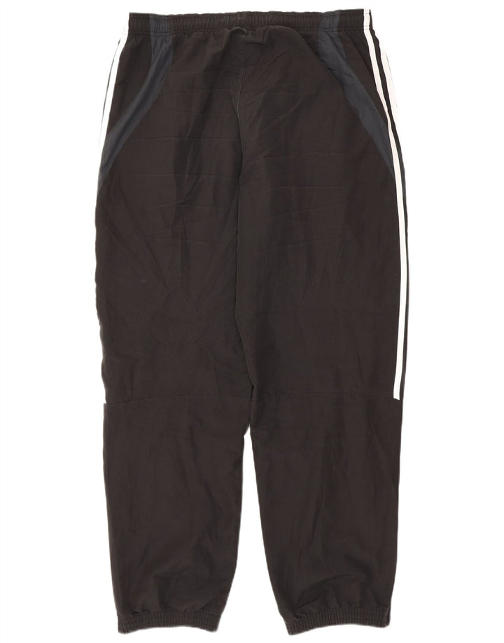 Calça de treino masculina Adidas Joggers grande preto colorblock poliéster
