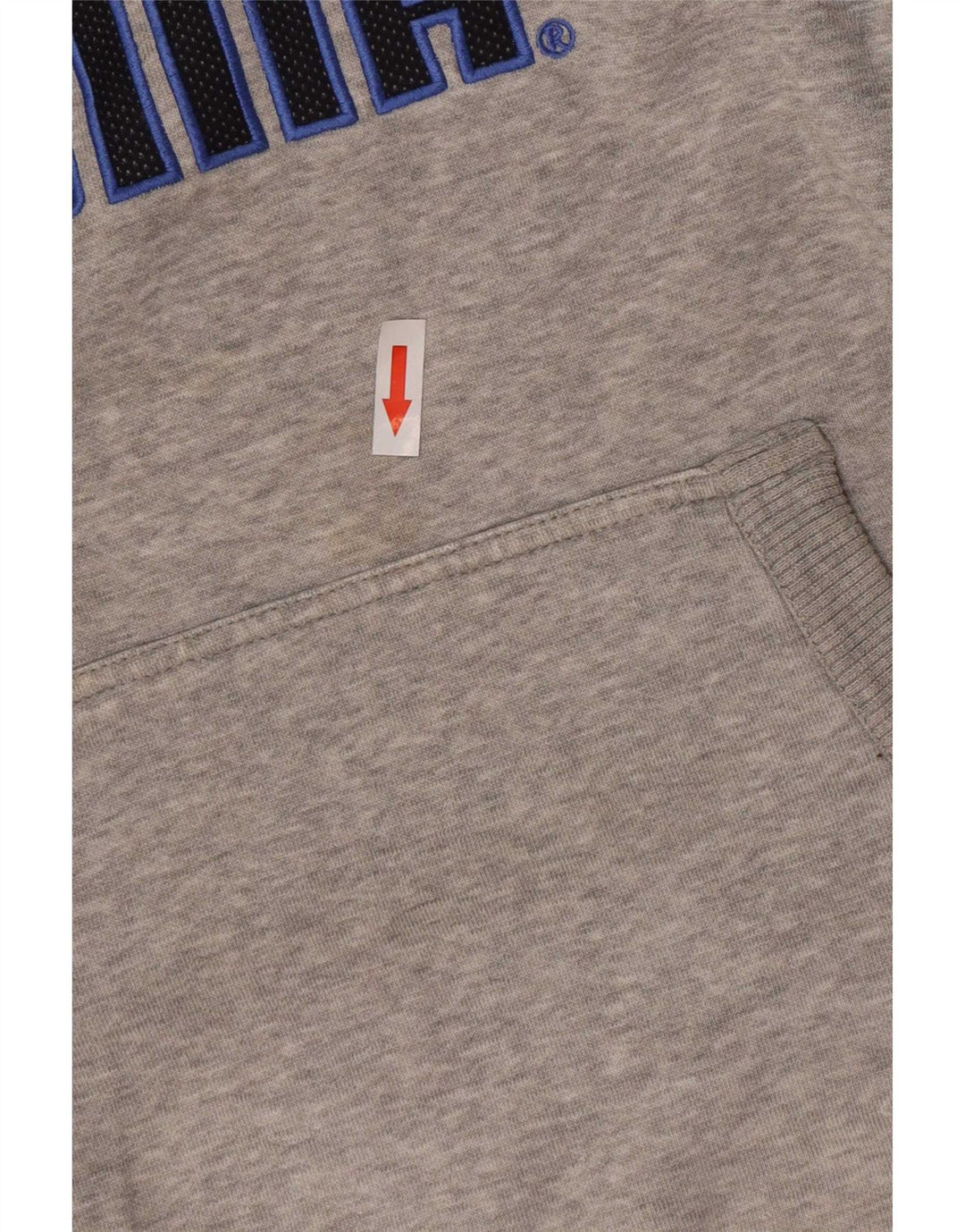 Puma masculino gráfico moletom com capuz pequeno cinza manchado