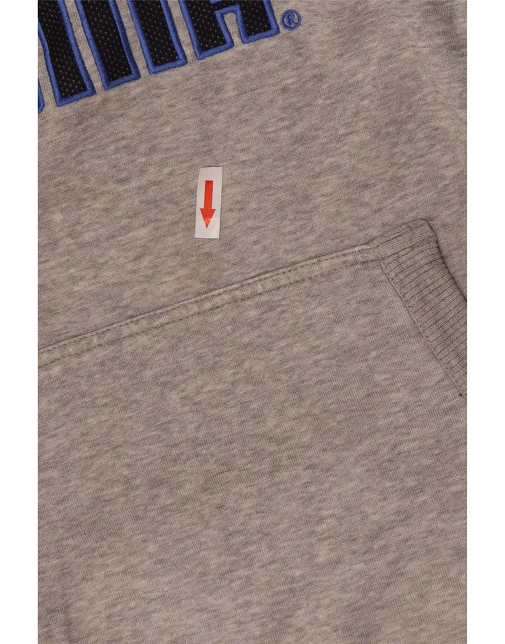 Puma masculino gráfico moletom com capuz pequeno cinza manchado