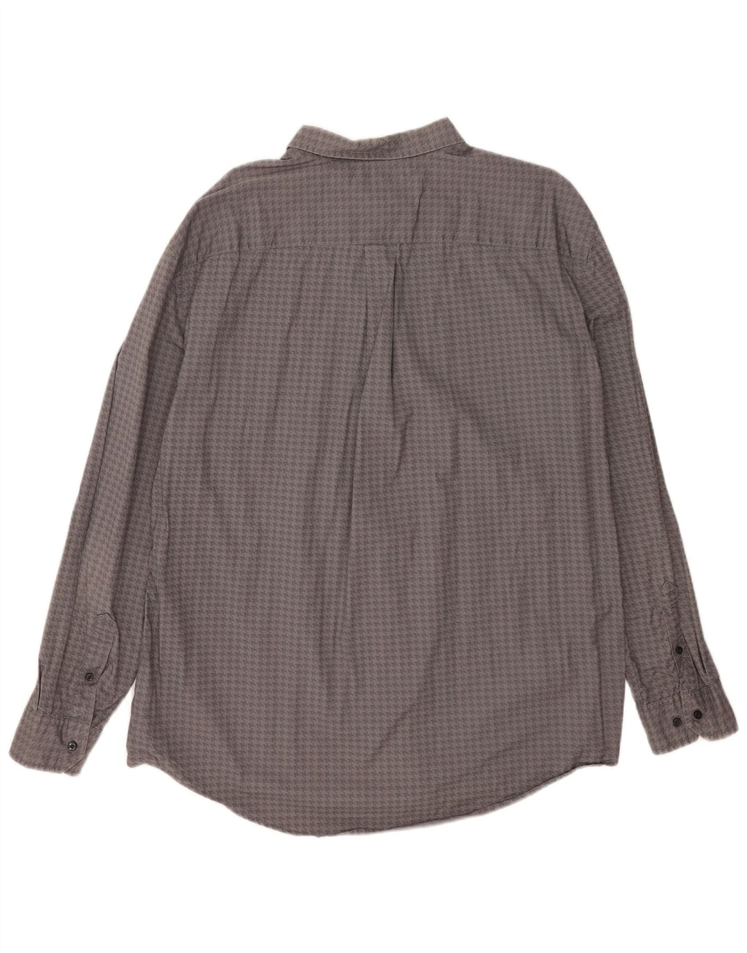 Camisa masculina Tommy Hilfiger Custom Fit 2XL cinza houndstooth algodão