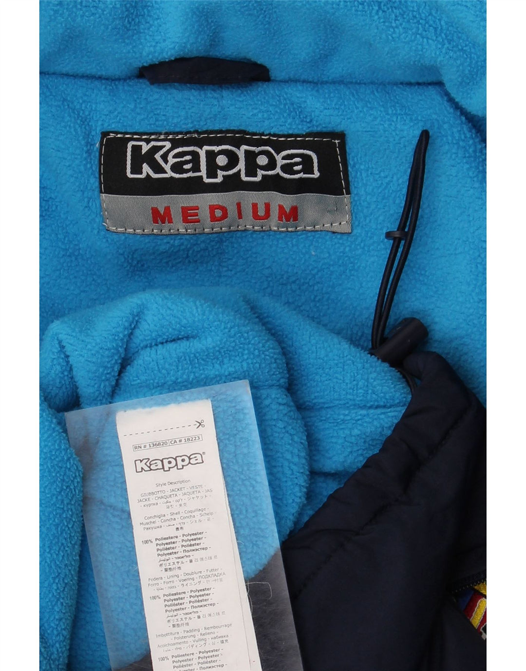 Jaqueta corta-vento masculina Kappa UK 38 médio azul marinho