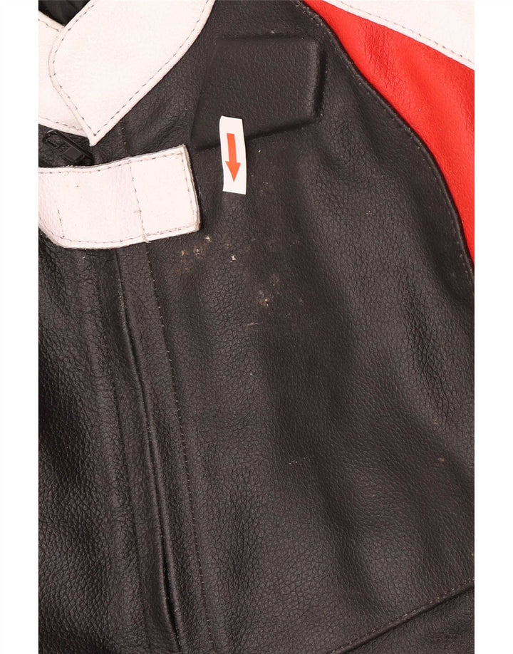 Jaqueta masculina de couro BMW UK 42 XL Colorblock multicolorido