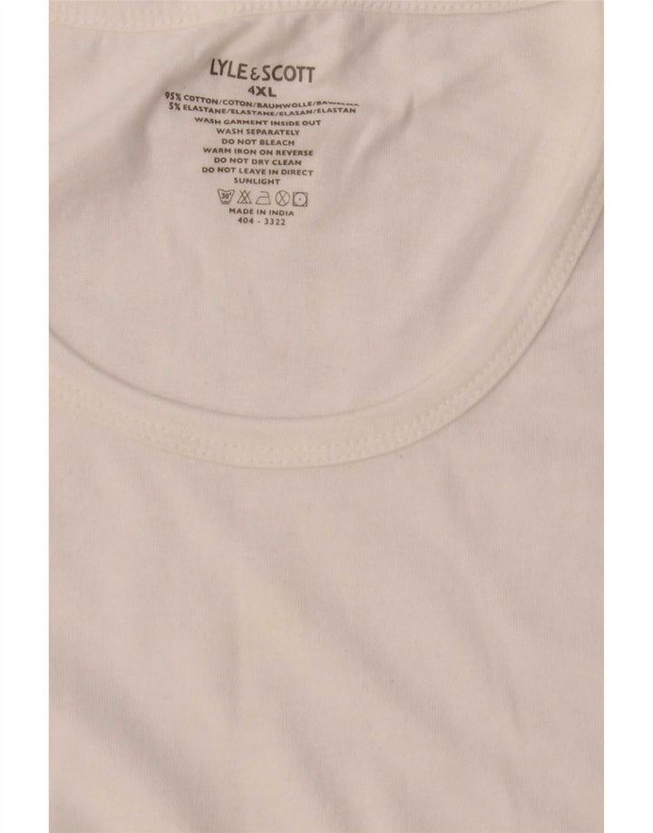 Camiseta masculina Lyle & Scott Top 4XL algodão branco