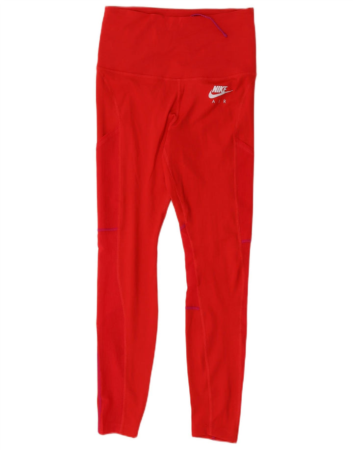 Leggings Nike Dri Fit Femininas UK 8 Pequenas Poliéster Vermelho