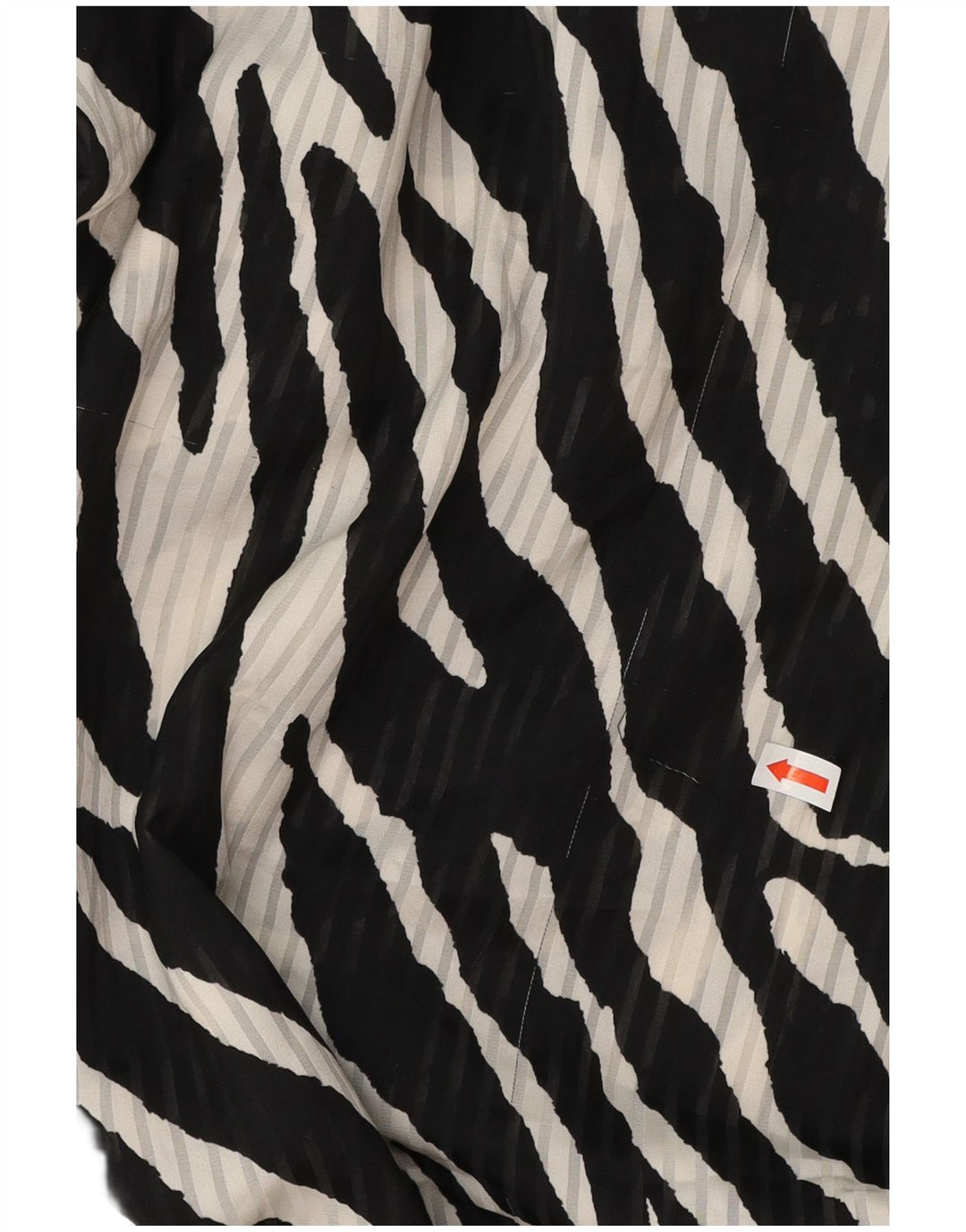 Vestido feminino ZARA de manga comprida UK 12 médio preto com estampa animal