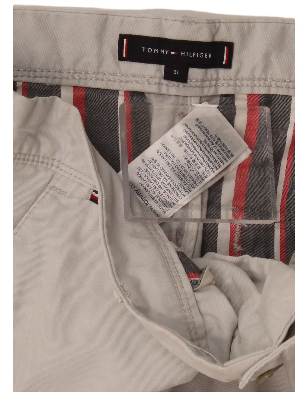 Shorts cargo masculino TOMMY HILFIGER W31 algodão cinza médio