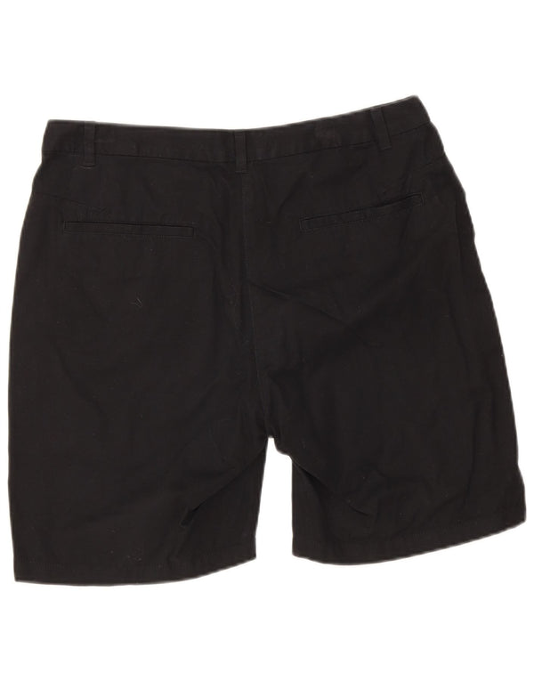 Shorts chino feminino Marks & Spencer UK 12 médio W30 algodão preto