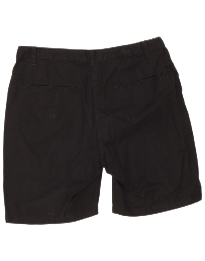 Shorts chino feminino Marks & Spencer UK 12 médio W30 algodão preto
