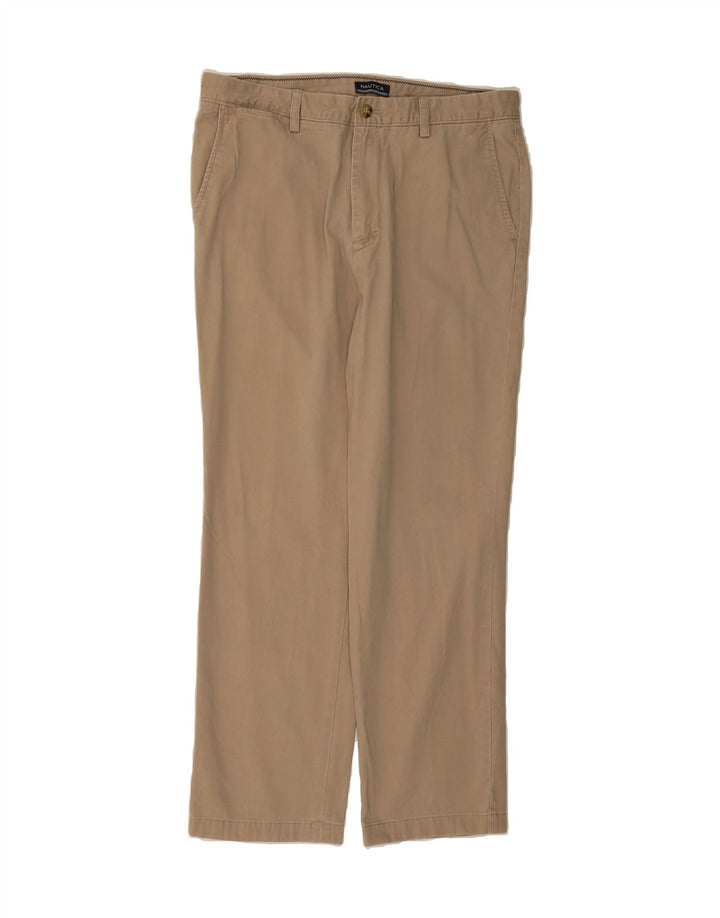 NAUTICA Mens Straight Chino Trousers W34 L30 Beige Cotton Vintage Nautica and Second-Hand Nautica from Messina Hembry 