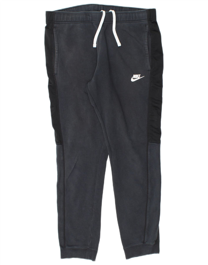 Calça de treino masculina NIKE Joggers médio preto colorblock algodão
