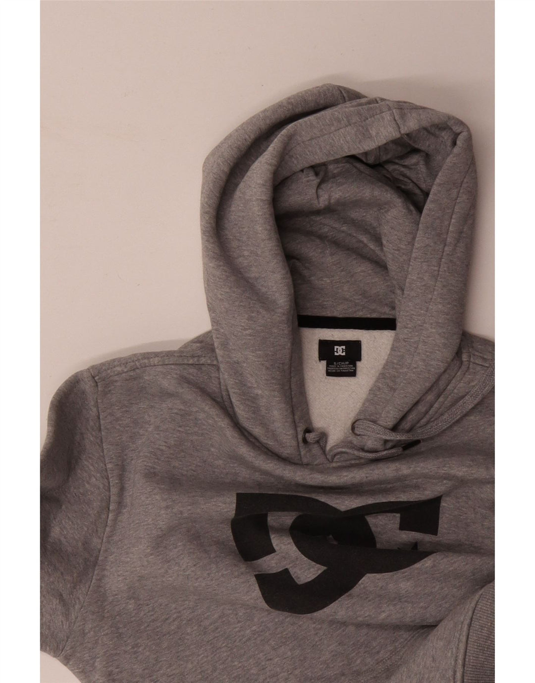 DC Mens Graphic Hoodie Jumper Pequeno Algodão Cinza