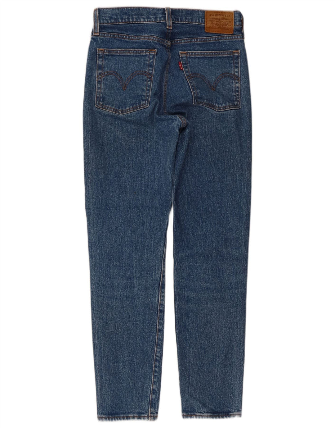 Calça jeans feminina Levi's Wedge Straight W25 L27 azul algodão