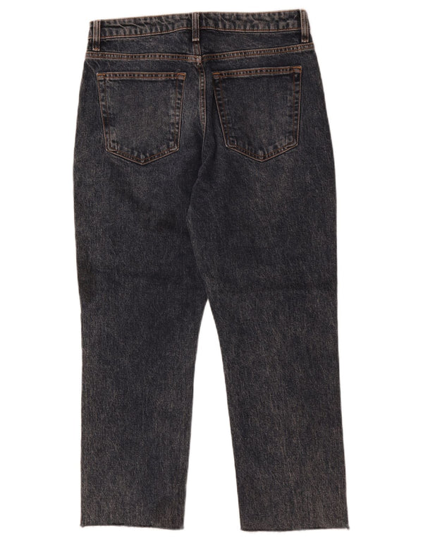 Jeans recortados femininos Topshop W30 L25 algodão preto